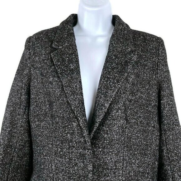 H&M Coat Jacket‎ Black White Mix Viscose Blend NWT - Picture 3 of 9